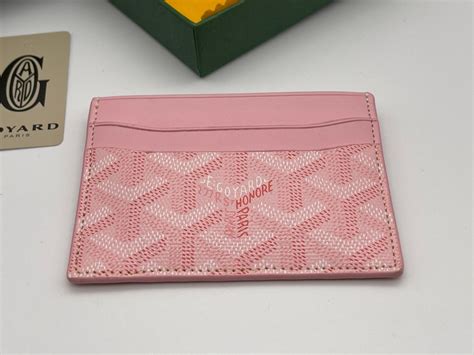 goyard card holder pink|authentic goyard card holder.